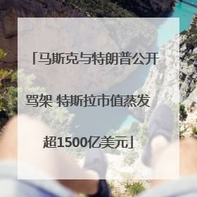 马斯克与特朗普公开骂架 特斯拉市值蒸发超1500亿美元