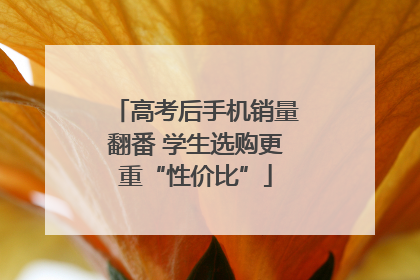 高考后手机销量翻番 学生选购更重“性价比”
