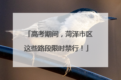 高考期间，菏泽市区这些路段限时禁行！