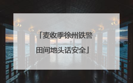 麦收季徐州铁警田间地头话安全