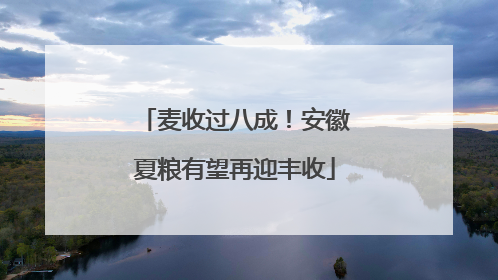 麦收过八成！安徽夏粮有望再迎丰收