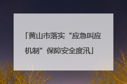 黄山市落实“应急叫应机制”保障安全度汛