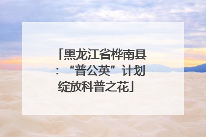 黑龙江省桦南县：“普公英”计划绽放科普之花