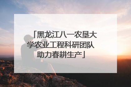黑龙江八一农垦大学农业工程科研团队助力春耕生产