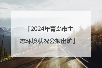 2024年青岛市生态环境状况公报出炉