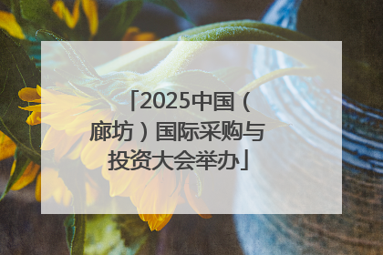 2025中国（廊坊）国际采购与投资大会举办