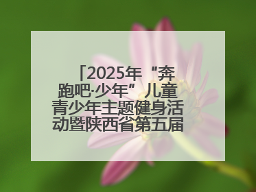 2025年“奔跑吧·少年”儿童青少年主题健身活动暨陕西省第五届少儿体育嘉年华活动启动