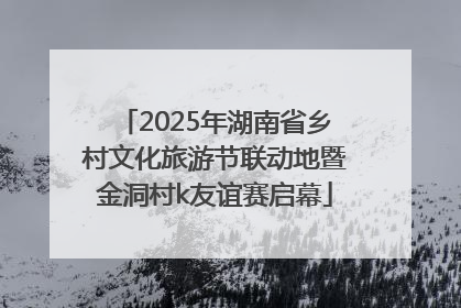 2025年湖南省乡村文化旅游节联动地暨金洞村k友谊赛启幕