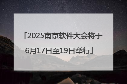 2025南京软件大会将于6月17日至19日举行