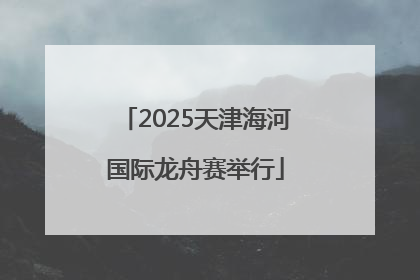 2025天津海河国际龙舟赛举行