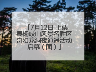 7月12日 上栗县杨岐山风景名胜区奇幻龙洞夜逍遥活动启幕（图）