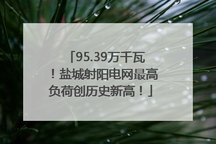 95.39万千瓦！盐城射阳电网最高负荷创历史新高！