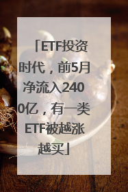 ETF投资时代，前5月净流入2400亿，有一类ETF被越涨越买