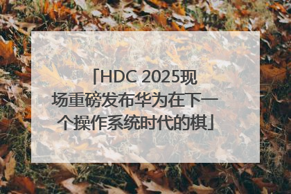 HDC 2025现场重磅发布华为在下一个操作系统时代的棋